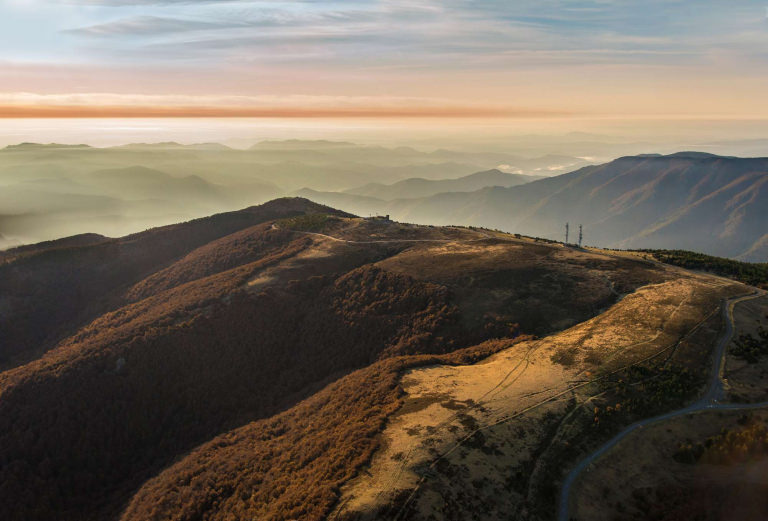 Vue aérienne sur le massif du Mont Aigoual