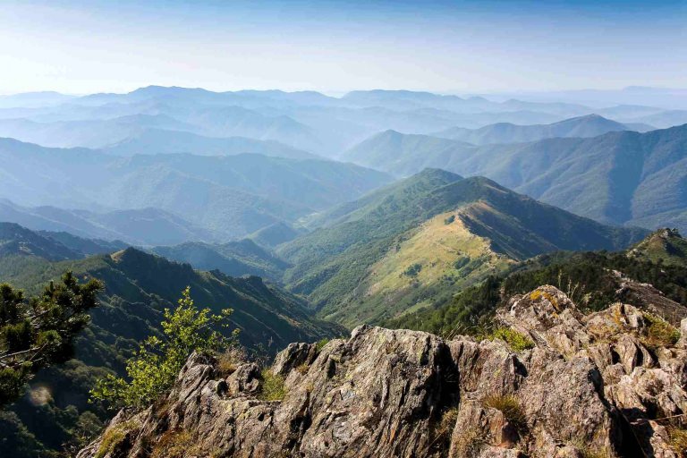 Panorama sur les cévennes depuis le massif de l'Aigoual