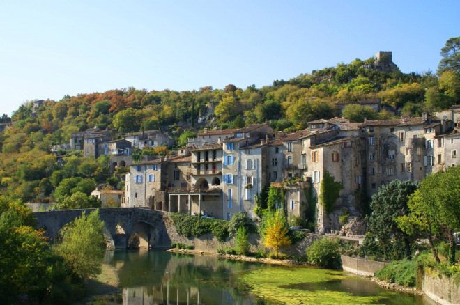 Le village de Sauve et le Vidourle