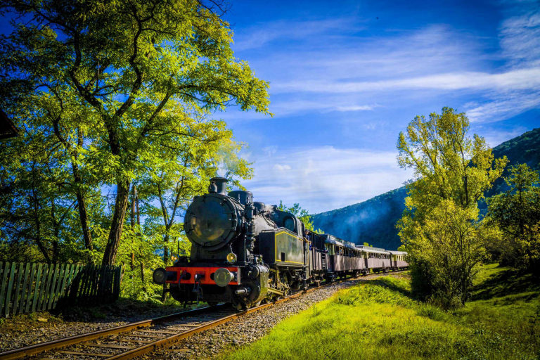 Le Train à Vapeur des Cévennes entre Anduze et Saint Jean du Gard