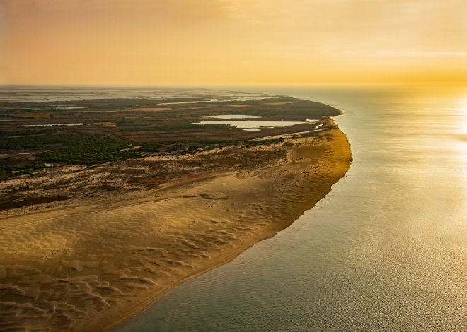 Plage de l'espiguette au coucher du soleil