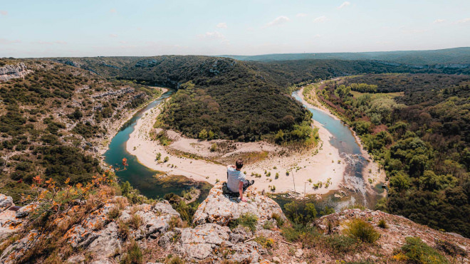 Les Gorges du Gardon depuis le Castellas